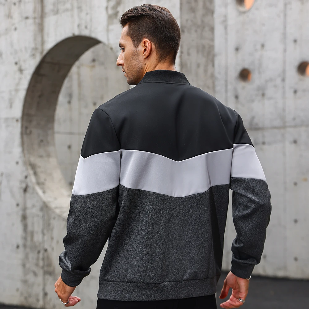 Men\'s Jackets 25 New Spring Business Leisure Trendy Color Windproof Bomber Overshirt Zip-Up Streetwear Popular Clothes US Size