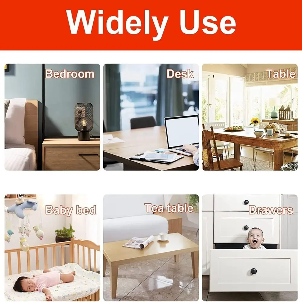 Self Adhesive Baby Proofing Soft Transparent Furniture Bumper Household Sharp Corner Table Edge Protector Kids Safety