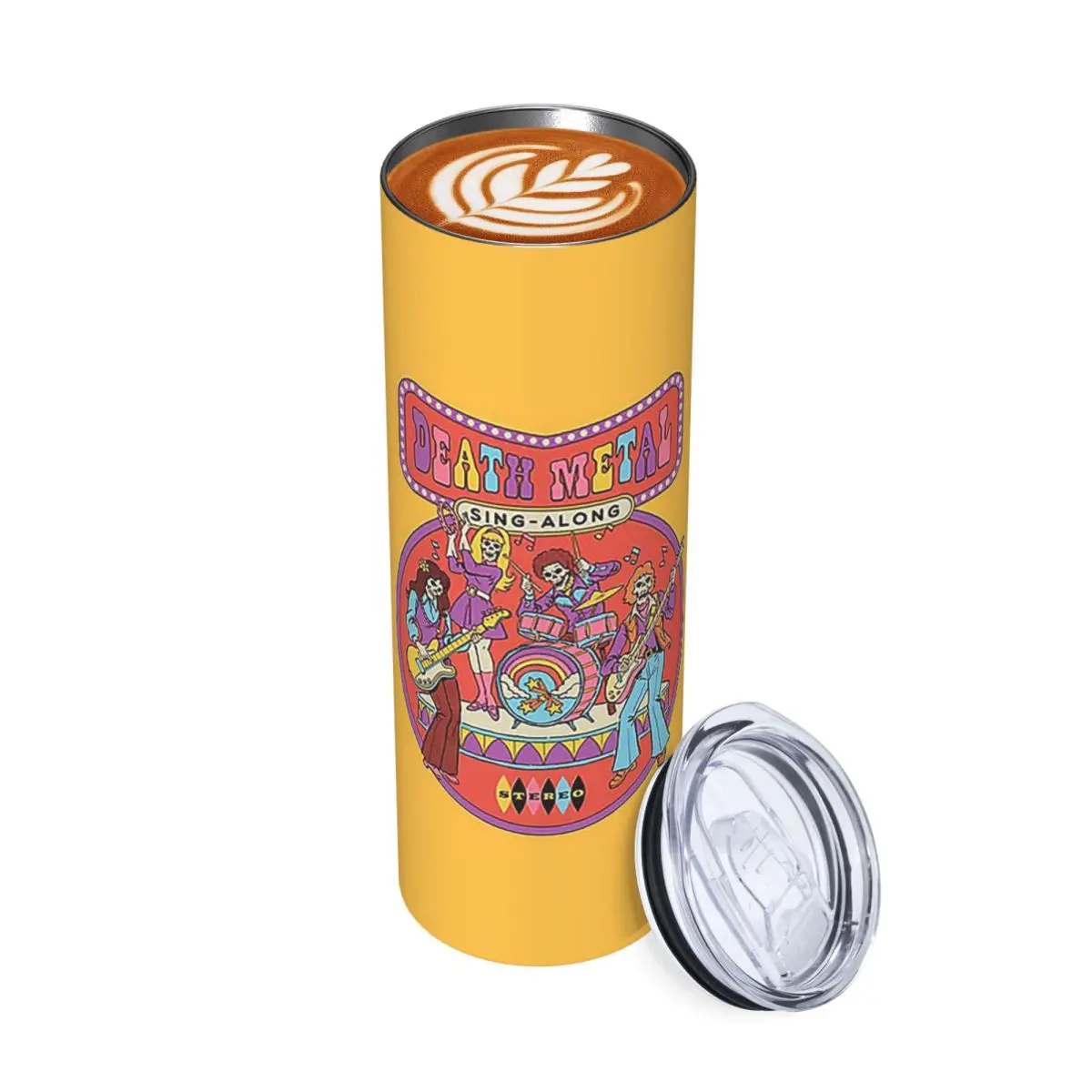 Death Metal Sing-Along Stainless Steel Tumbler Vacuum Insulated Mugs Thermal Cold Bottle Straw With Lid 20oz