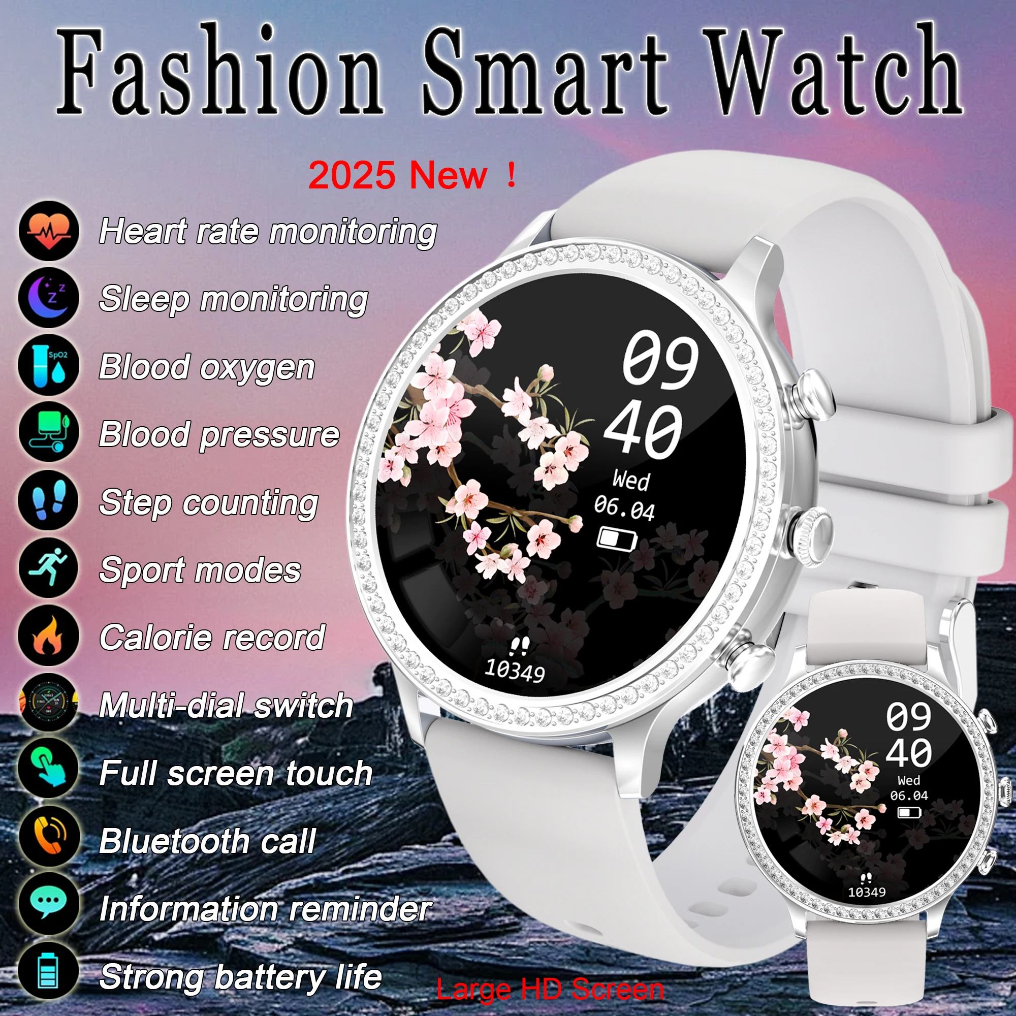 

SmartWatch Women Bluetooth Call Smart Watches HD Large Screen Watches Multi-sport Mode Heart Rate Monitoring Strong Battery Life