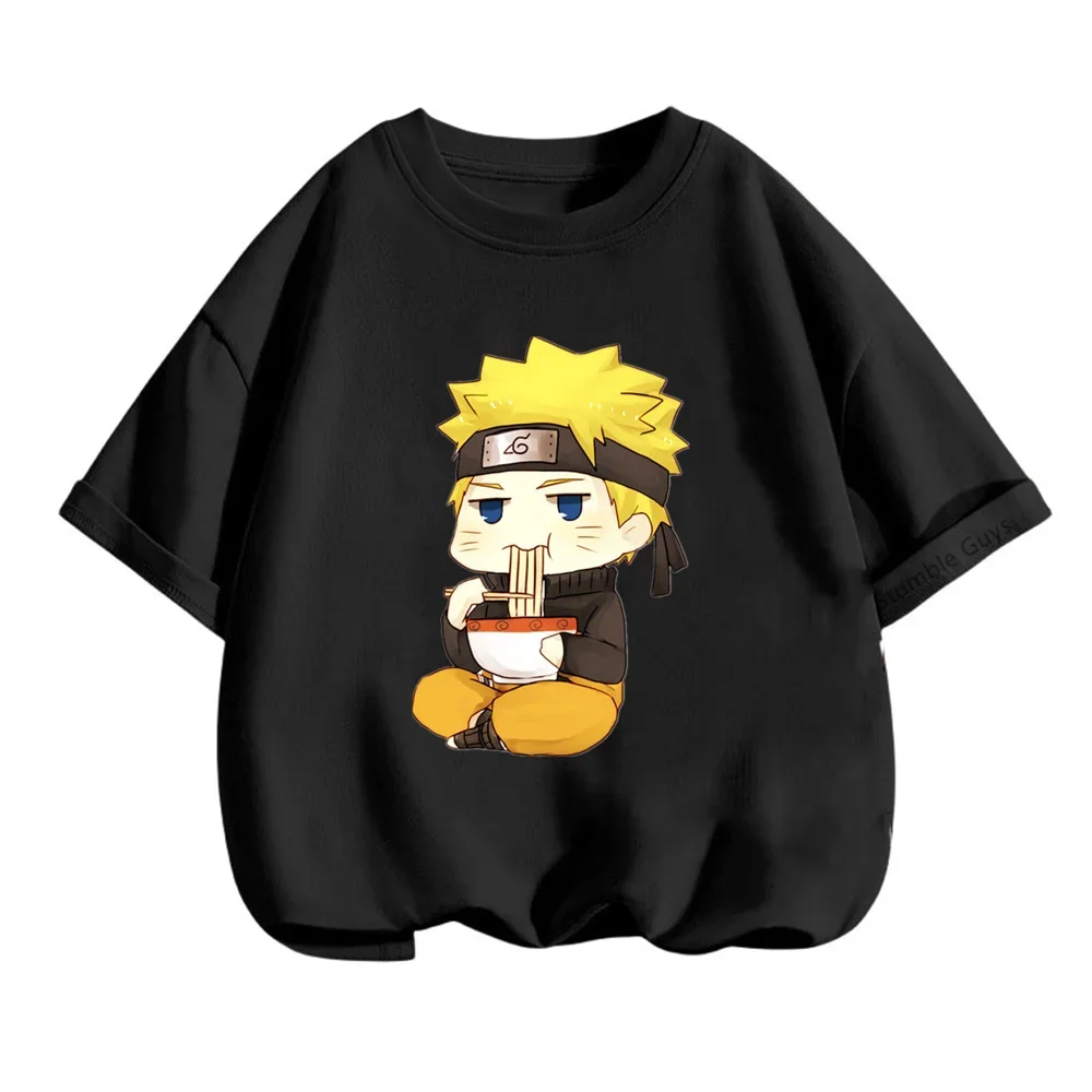 Camiseta Naruto Uzumaki infantil, camiseta kawaii, anime de desenhos animados, roupas casuais, camiseta infantil, menina, menino, top adolescente, moda, Y2K