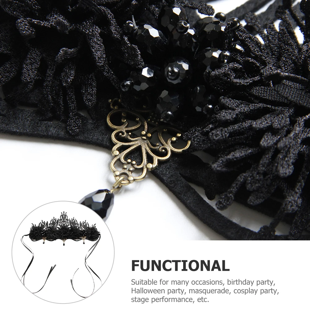 

Gothic Bride Headband Halloween Crown Lightweight Gothic Hairband Party Hairband Halloween Crown Headwear Cosplay