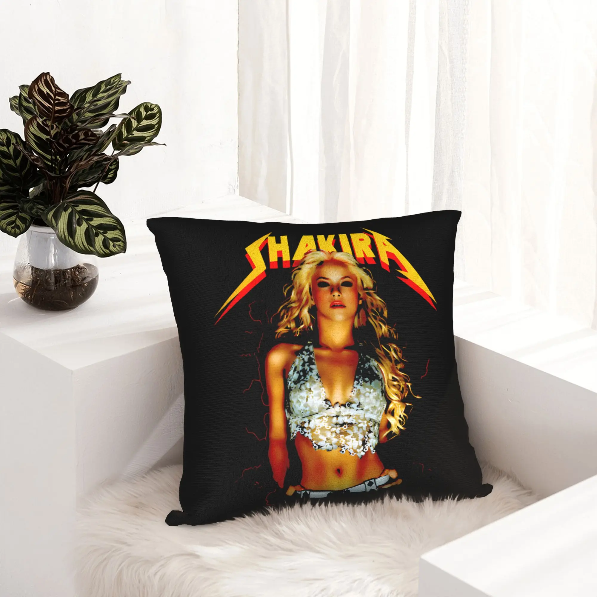 Shakira Las Mujeres Ya No Lloran World Tour Pillowcase Printing Cushion Cover Decor Pillow Case Cover Home Drop Shipping 45X45cm