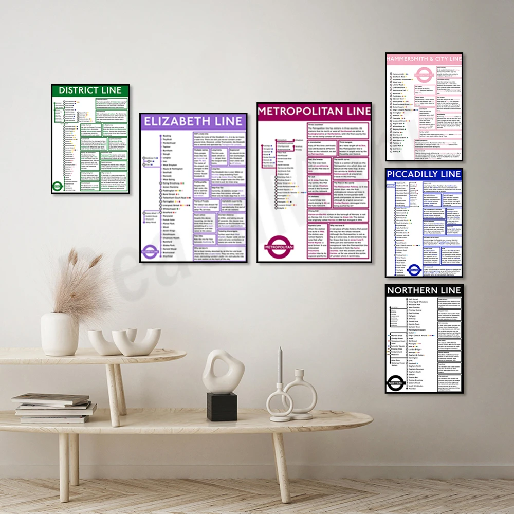 واترلو وخط المدينة، خط فيكتوريا، خط كابيتال، هامرسميث وخط المدينة، خط بيكاديللي، طباعة ملصق خط المنطقة #4