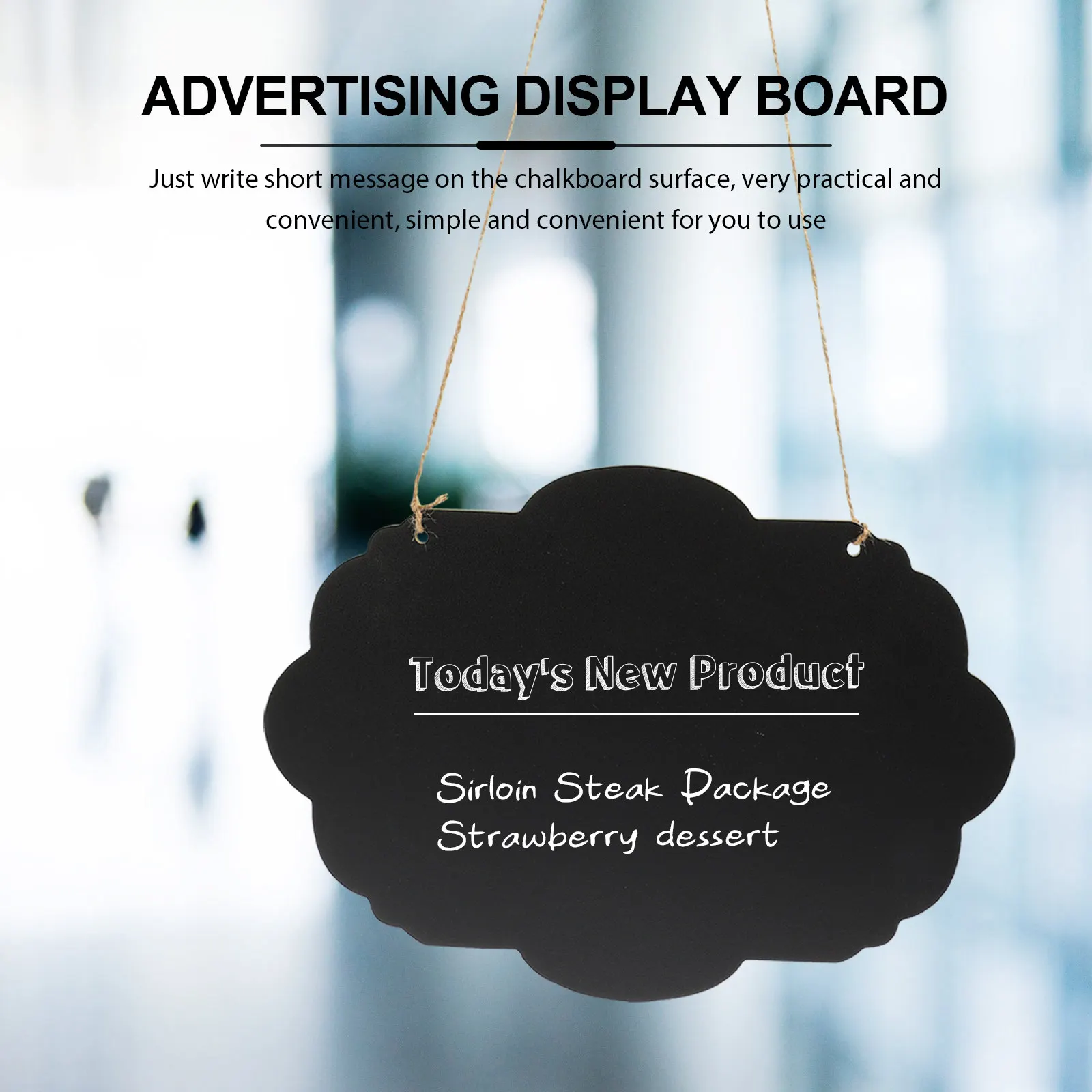 Double Sided Memo Board Wall Hanging Chalkboard Sign Friendly Density Board Erasable Surface Home Store Office Door