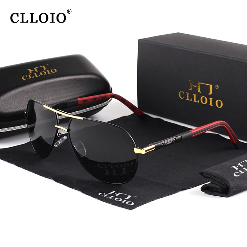 

CLLOIO Men Classic Aluminum Polarized Sunglasses Women Driving Glasses Pilot Sun Glasses Brand Designer Male Vintage Sunglasses