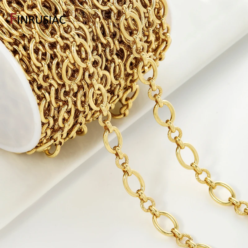 

18K Gold Plated Brass Heavy Large Oval Chain,10*13.2mm Chunky Punk Cable Chain for DIY Jewelry Necklace Making Accessories