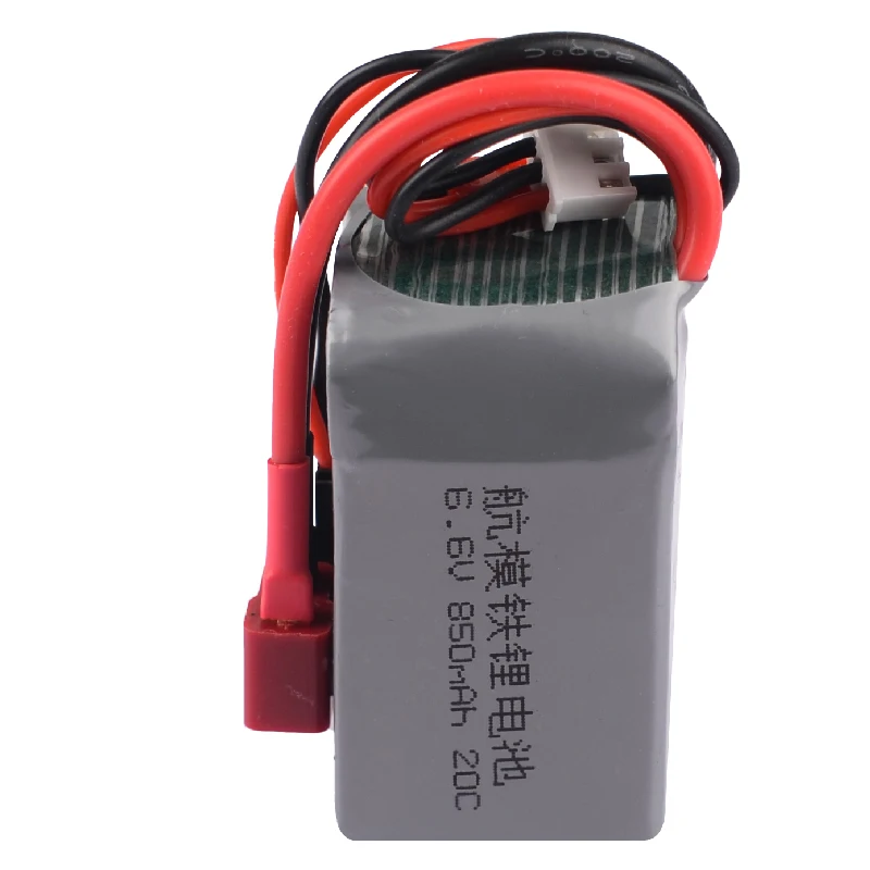2S1P 6.6V 850mAh 20C~40C LiFePO4 Receiver Pack RX Battery With JST Connector and FUTABA Plug VS Turnigy Transmitter 6.6V Battery