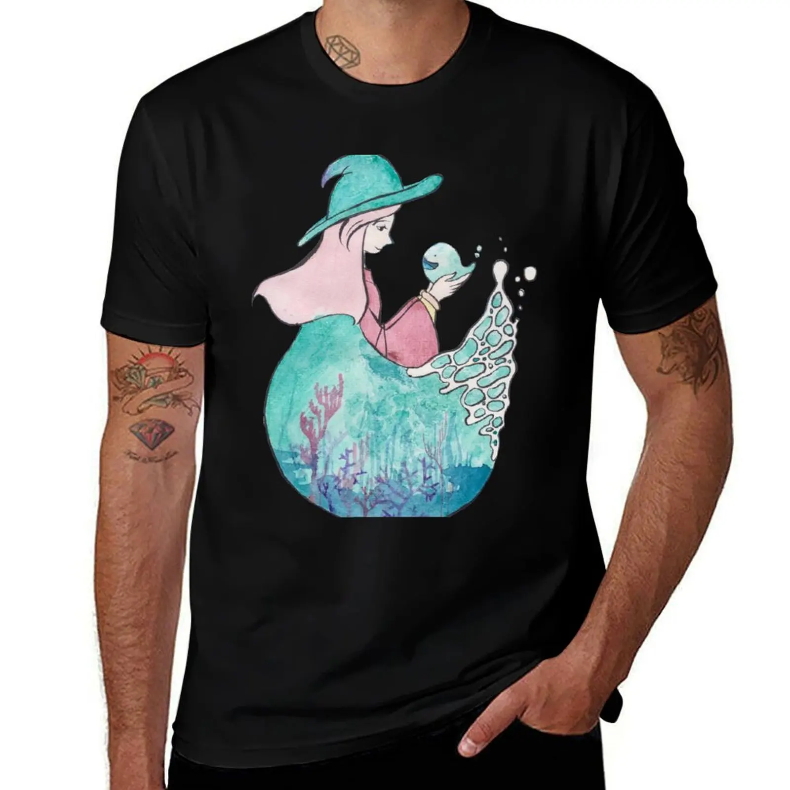 Water Witch and Ocean Familiar 2 T-Shirt funny costumes tshirts personalised tees clothing for men