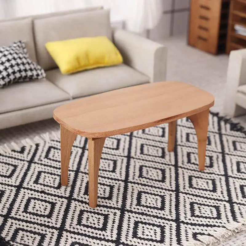 ⭐ CALIENTE ❗   Miniaturas de madera de cerezo, mesa de centro, modelo de escritorio, accesorios DIY, regalos, casa de muñecas, Mini muebles, adornos, juguete para juego de imitación para niños