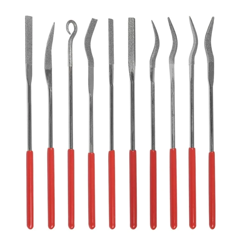 

10Pcs 3x140mm Diamond Needle File Set Hand Tools For Fine Filing Polishing Metal Stone Glass Ceramic Wood Carving Craft