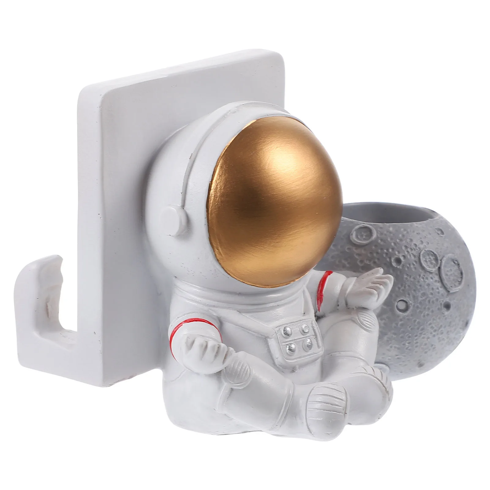 

1Pcs Astronaut Desktop Pen Holder Pencil Pot Makeup Brush Holder Sturdy Organizer Office Student Desk Storage Container