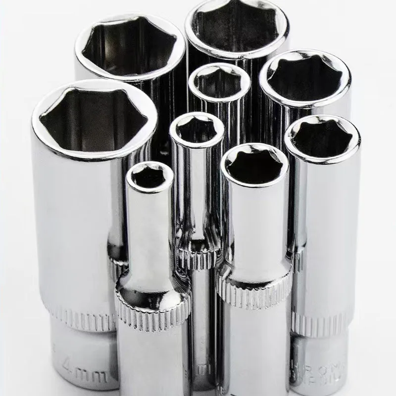 Imagem -03 - Hex Soquete Cabeça Nut Driver Chave de Soquete Adaptador Ratchet Wrench Head 25 mm 50 mm Comprimento Reparação Ferramentas Manuais Unidade