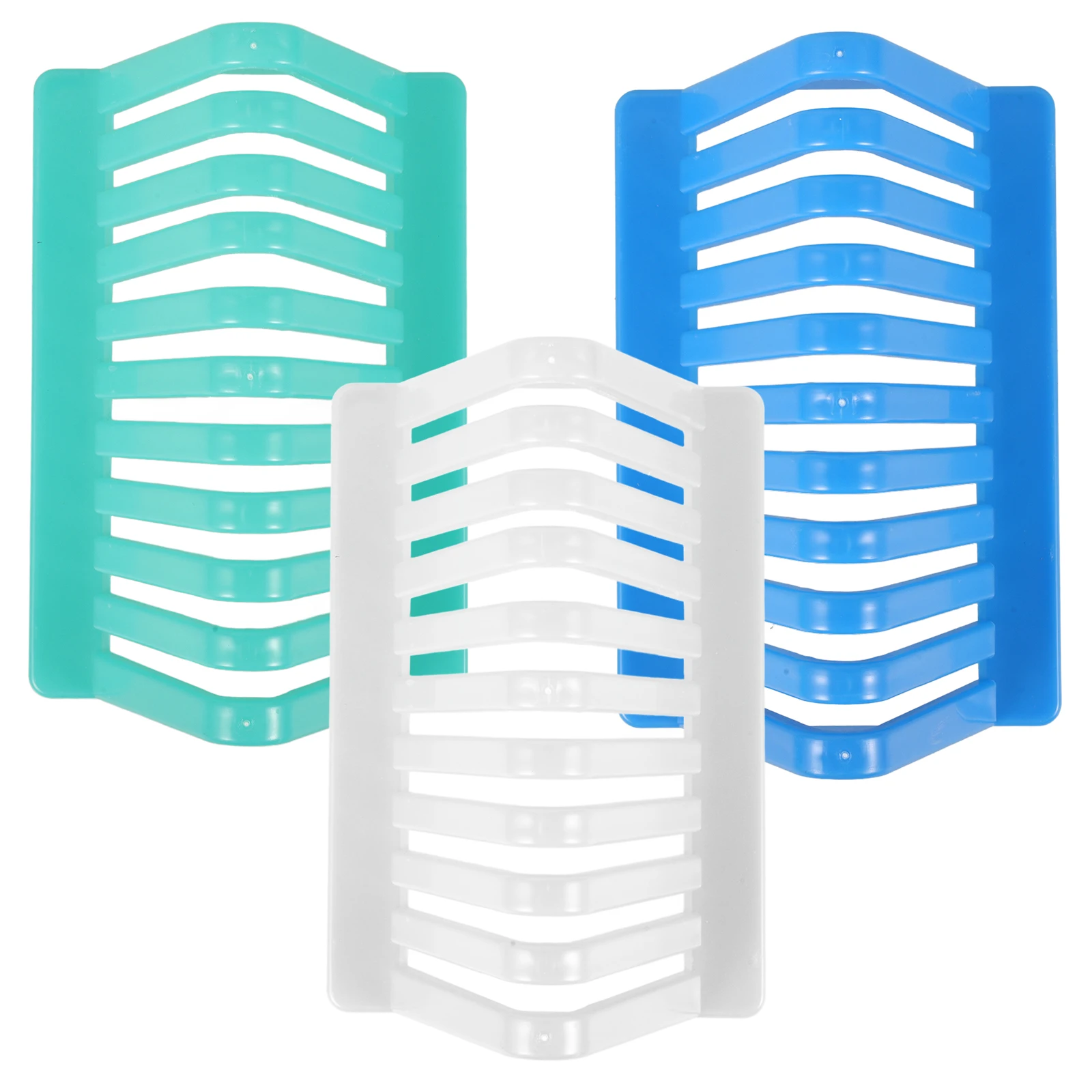 3pcs Triangle Drain Microscope Slides Storage Holder For Experiment for Microscope Slides Drying Experiment