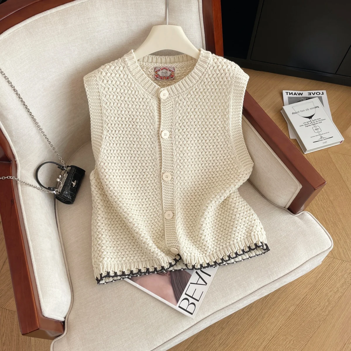 

Модный цветной круглый жилет Ne Svel, женская верхняя одежда, новая коллекция, осенне-зимний хлопковый кардиган на пуговицах