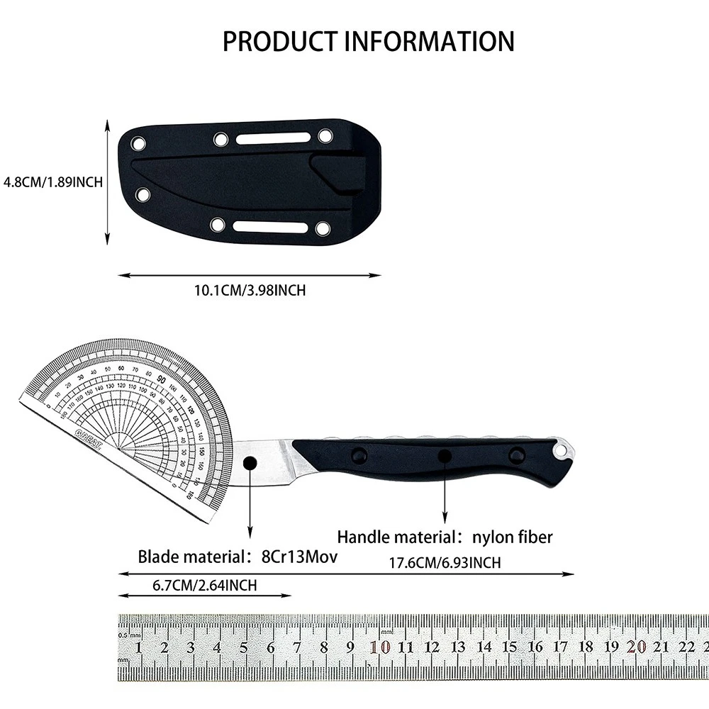 15700 Drop Point 8Cr13Mov Blade Outdoor Straight Knife with Sheath Camping Hiking Fishing EDC Knives Jungle Adventure Essential