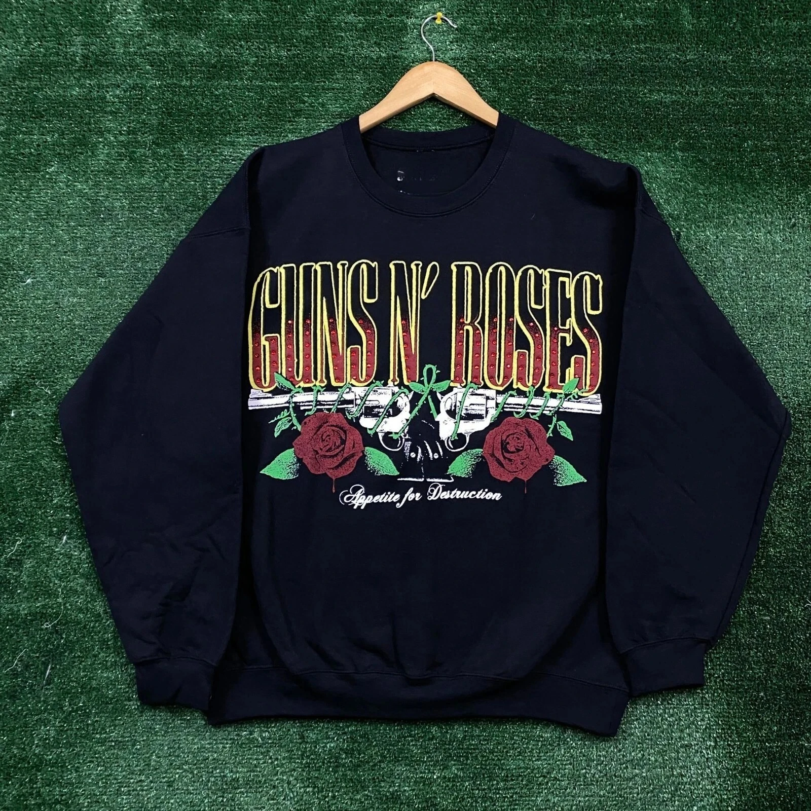 

Autumn Winter Guns N’ Roses Appetite Destruction Rock Band Crewneck American Street Jumper Men Hip-hop Sports Sweater Women Top