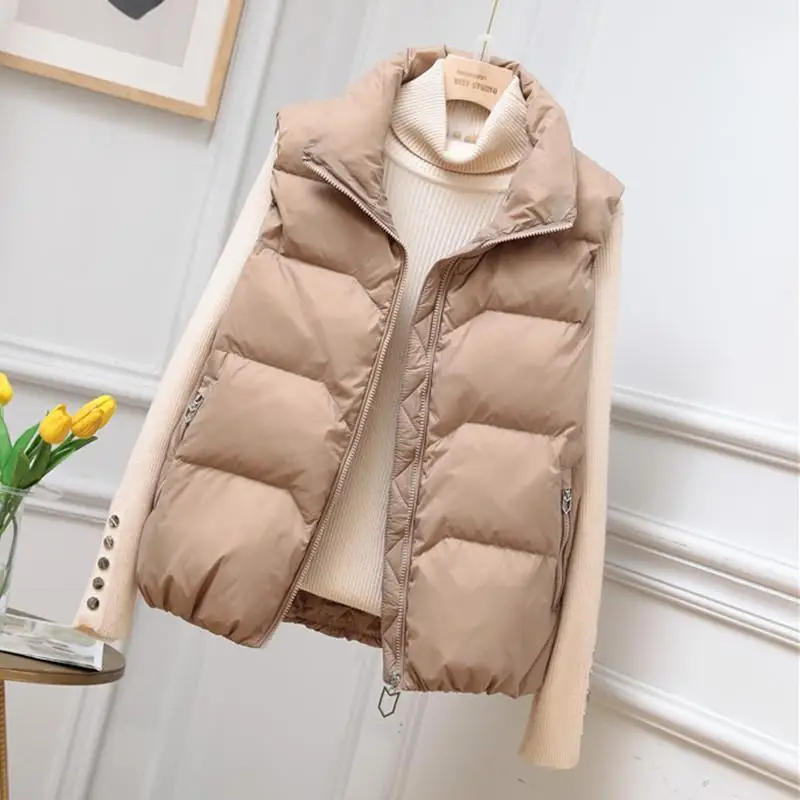 Gilet en duvet pour femmes, léger, coupe ample, Du down Jaet coréen Sle, nouvelle collection automne hiver