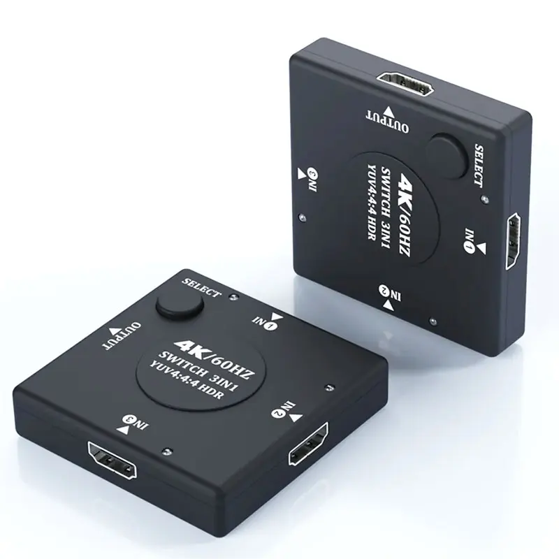 4K60HZ для HDMI2.0, 3-портовый переключатель, 1 преобразователь, 3 входа, 1 выходной переключатель YUV4:4 HDR, общий общий дисплей с тремя хостами 4K60HZ для HDMI2.0, 3-портовый переключатель, 1 преобразователь, 3 входа, 1 выходной переключатель YUV4:4 HDR, общий общий дисплей с тремя хостами