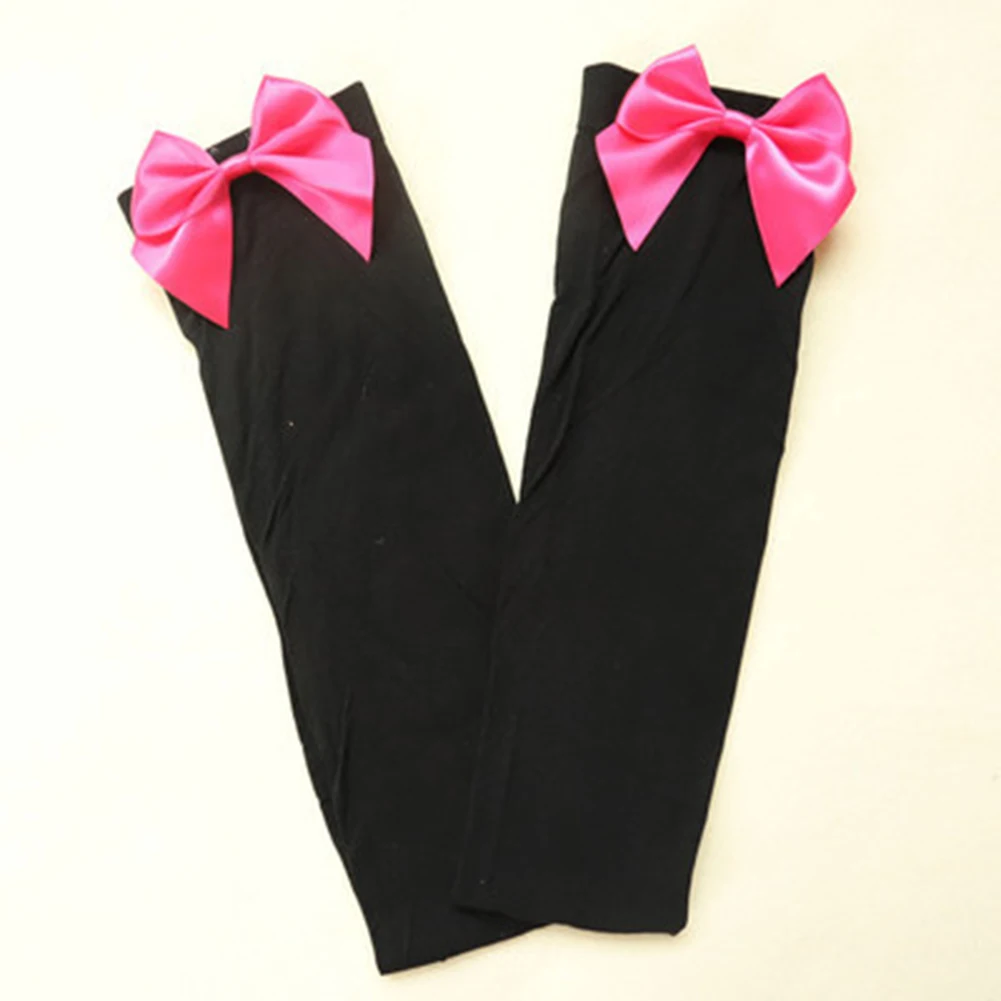 Мужские эластичные чулки до бедра, спортивные тренировочные гольфы с бантом, клубная одежда, высокие длинные носки с бантиками для геев, мужские чулочно-носочные изделия