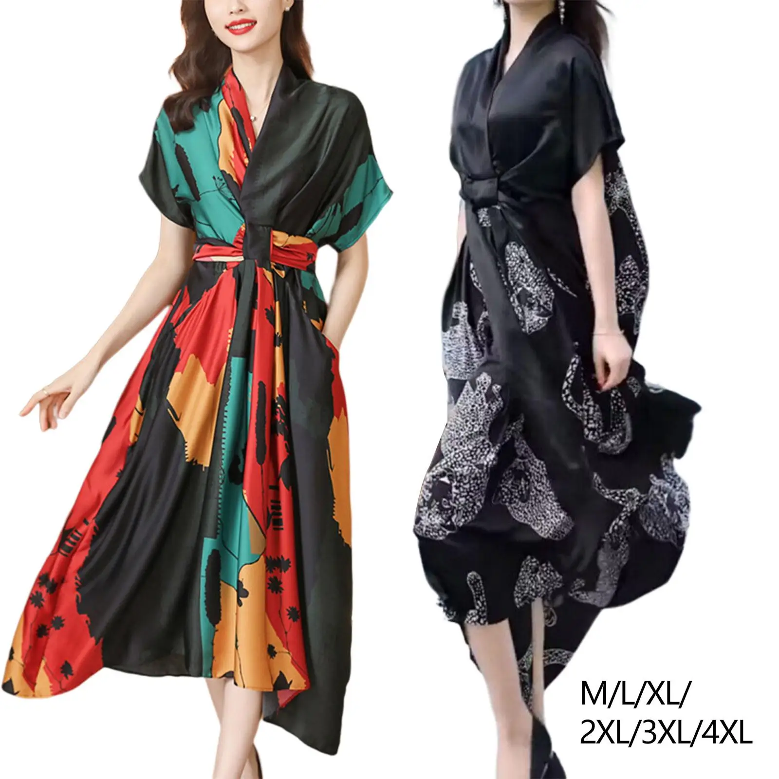 Women's Summer Dress Loose Oversize Elegant Robe Lightweight Vacation Casual