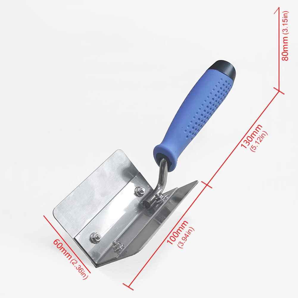 Stainless Steel Drywall Corner Trowel with Soft Grip Handle Drywall Trowel Corner Drywall Tool for Smoothing and Shaping Corners