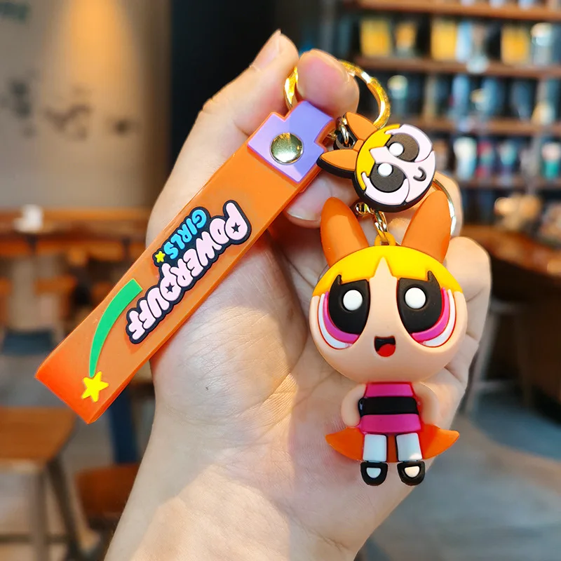 موسم Powerpuff Girls، مناسب لكل من الرجال والنساء، يتميز بحقائب الظهر وسلاسل المفاتيح الدمية وديكورات السيارة وهدايا عيد الميلاد