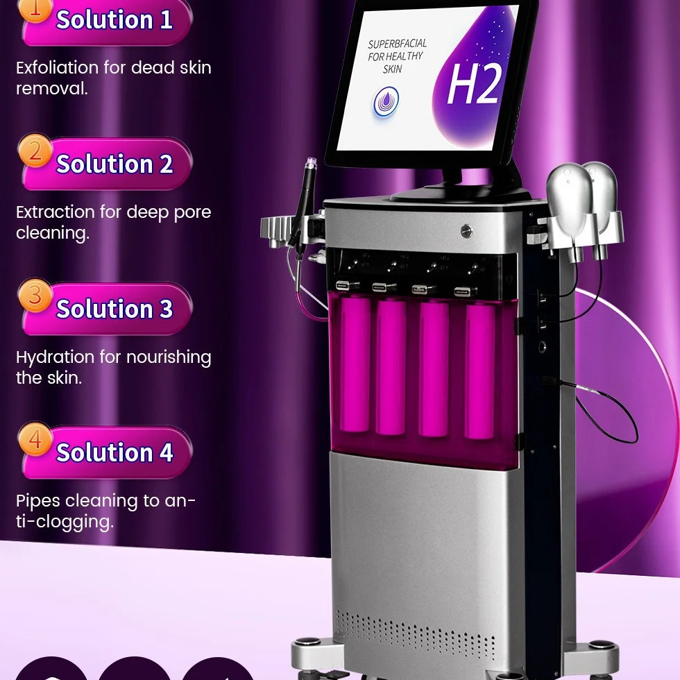 Aqua Peeling Water Oxygen Injector Jet Peel Diamond Dermabrasion Machine Facial Cleaning Equipment For Beauty Salons