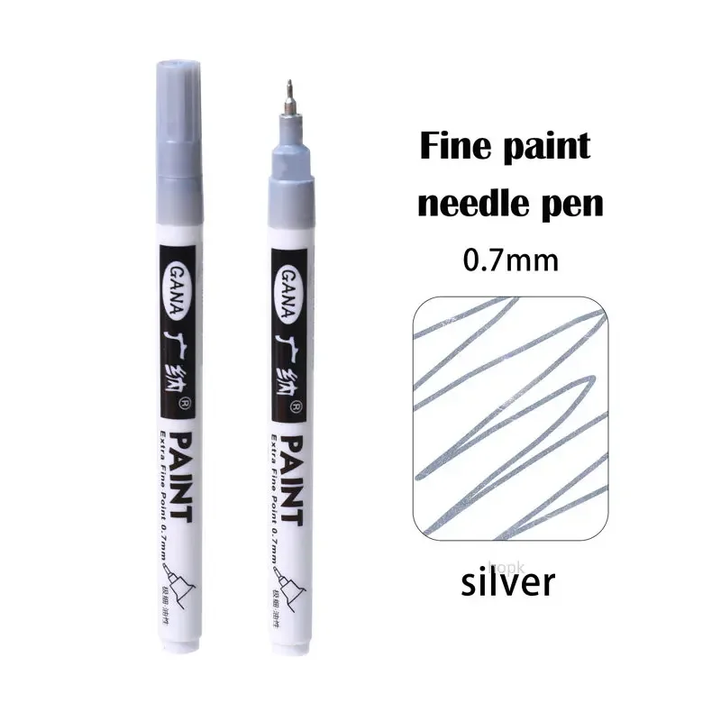 Permanent-Farbstifte-Set für Felsmalerei, Stein, Keramik, Glas, Holz, Leinwand, 0,7 mm, 2,8 mm, Acryl-Farbmarker, extrafeine Spitze
