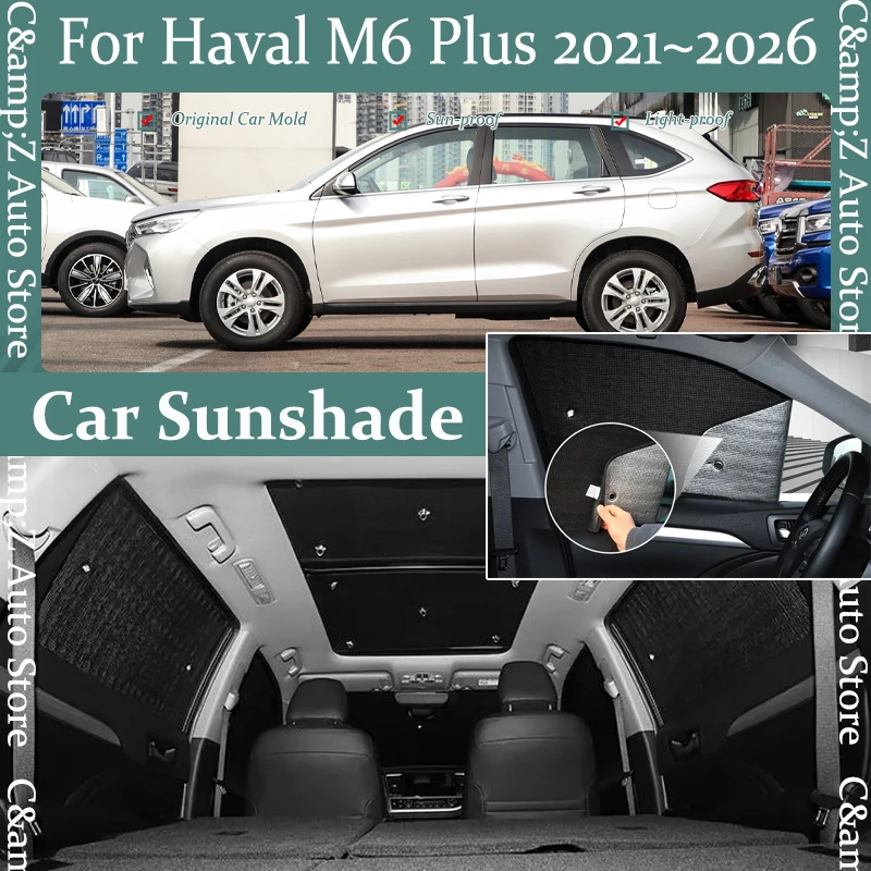 

Car Sun Visor For Haval M6 Plus 2021 2022 2023 2024 2025 2026 Anti-UV Shield Curtain Window Sunhsade Windshield Auto Accessoires