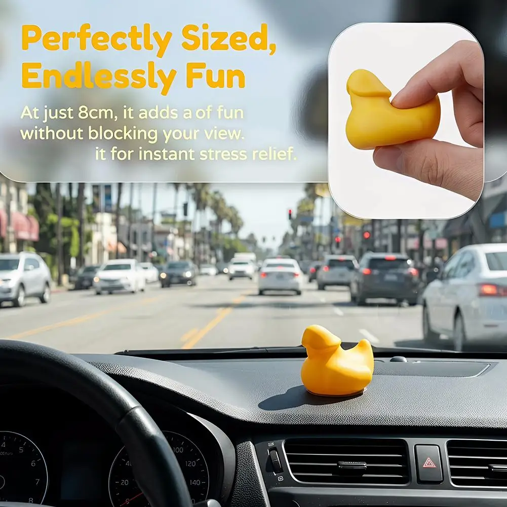 Prank Ornament Hilarious Prank Gag Gift Office Desk Decoration Ornament Mini Duck Figurines for Car Interiors Office Desks ﻿ view 3