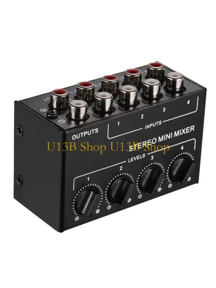 

U13B 4-канальный пассивный микшер, небольшой микшер, стереодиспенсер для домашней сцены КТВ