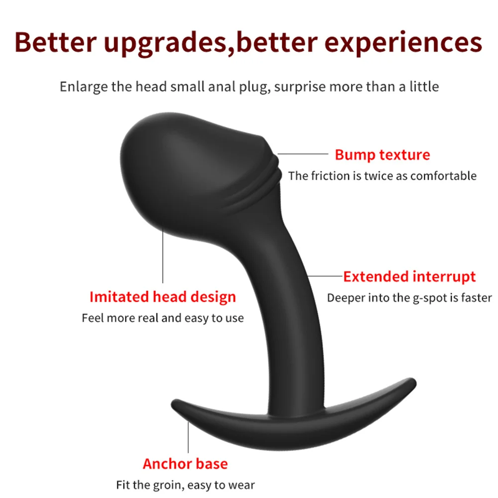 3 Size Dildo Anal Butt Plugs G Spot Stimulation Anal Plug Safe Silicone Unisex Wearable Stopper Adults Sex Toys for Men/Women