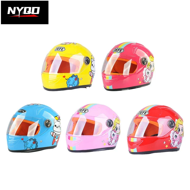 NEW Children Helmet Motorcycle Helmets ScooterWinter Helmet Sunshade Sun Protection Crash Helmet Boy and Girl Kid Lovely 42-52CM