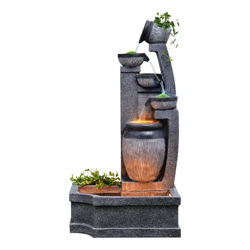 

Fish pond balcony, rockery, flowing water fountain, water feature, handicrafts, home accessories, courtyard feng shui wheel