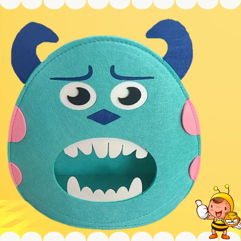 Mainan Pembelajaran Alfabet Anak-anak Mainan Felt Bentuk Warna Yang Cocok Pengenalan Huruf Monster Permainan Lucu Mainan Pendidikan Montessori