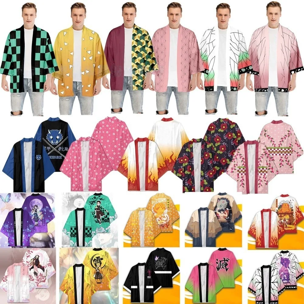 Devil Killer Cardigan Anime Character Kamade Zezeko Women's Summer Kimono Men Women Role Playing Casual Cool Street Dress Coat