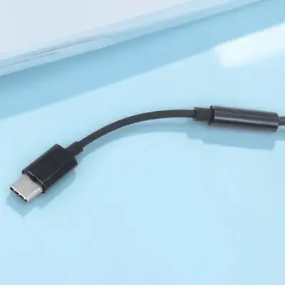 

1pc Usb-C To 3.5Mm Audio Adapter Type C Male To Female Jack For Headphones Aux Cable Lightweight Portable Phone Accessories