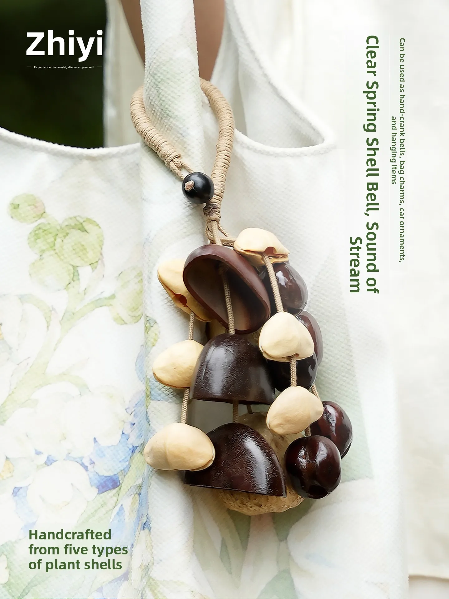 

Sound Healing Bell Car Hanging Bag Pendant Shape Handheld Rattles Musical Instrument Decorative Accessories for Cars