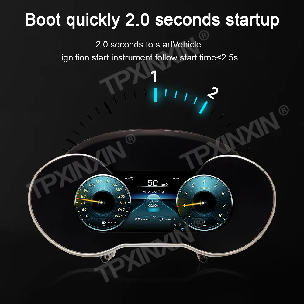 مجموعة لوحة القيادة الرقمية للسيارة لسيارة Mercedes Benz C Class W205 2015-2018 GLC X253 2016-2019 Carplay عداد السرعة أداة متر