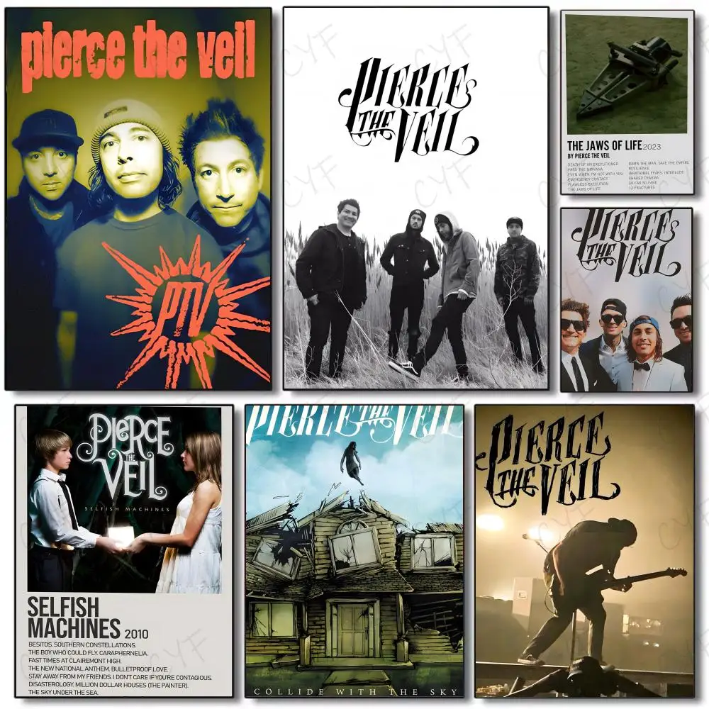 Pierce The Veil Band Collide With The Sky Poster Poster Painting Wall Art Mural for Living Room Home Decor and Gifts