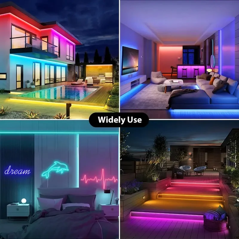 5V SMD 3535 LED Neon Lamp with Infrared Remote Control, Multi-color Lighting, Holiday Parties, Home Decoration RGB Dimming