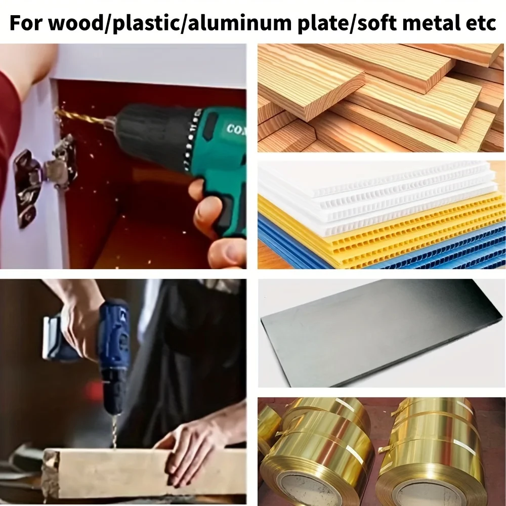 Mango Hexagonal, 13 piezas, taladro giratorio de titanio, taladro eléctrico de 1,5-6,5mm, destornillador, herramienta de taladro escariador