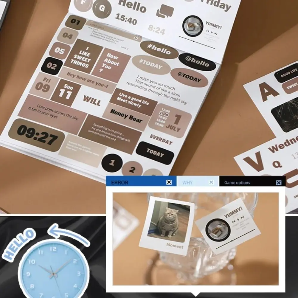 

Cartoon Design Cartoon Collage Sticker Book Vintage Style Vintage Decor DIY Scrapbooking Decorative Stationery Supplies