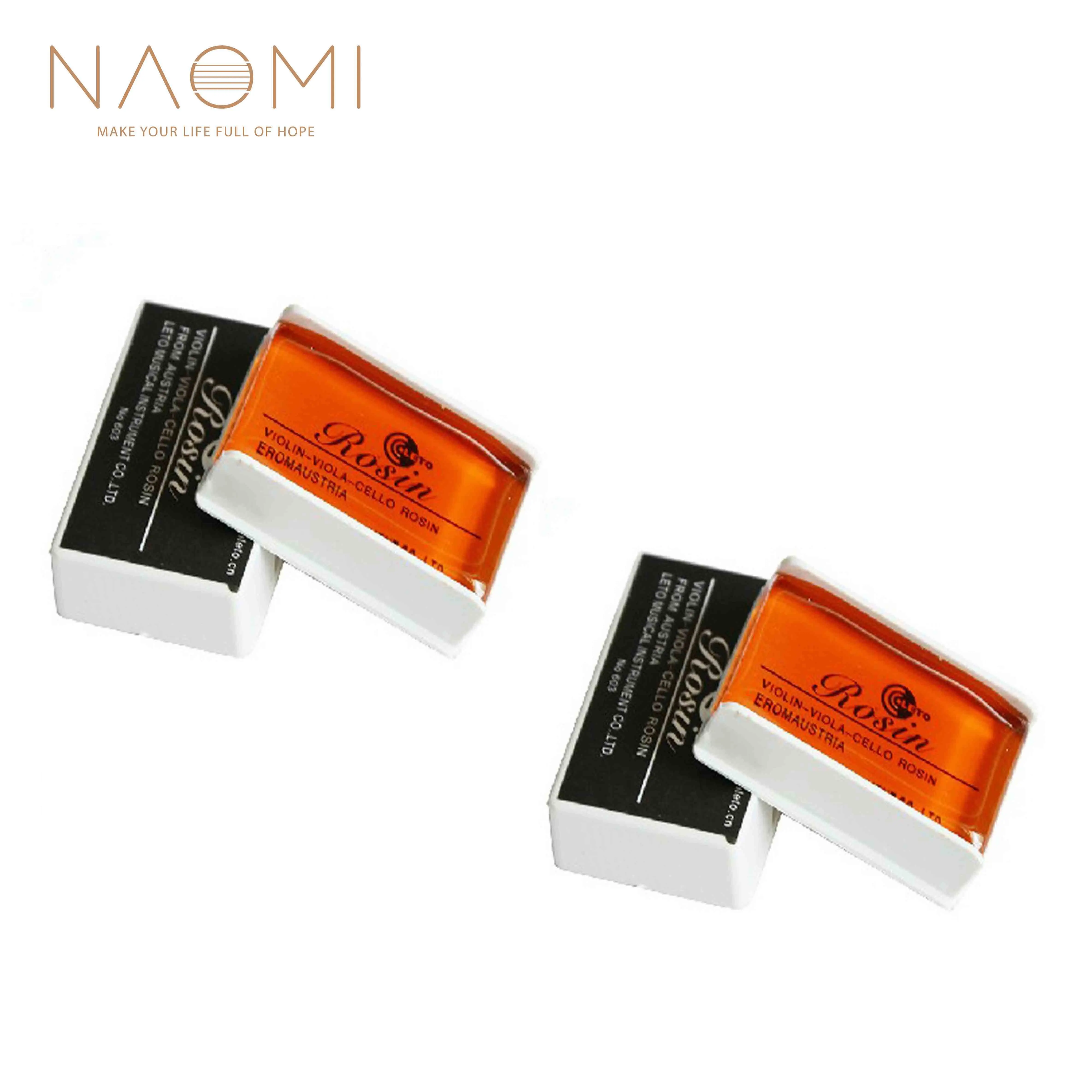 NAOMI 2Pcs Bow Rosin Colophony Greek Pitch Friction-increasing Resin For Violin Viola Cello Bows Durable Violin  Accessories