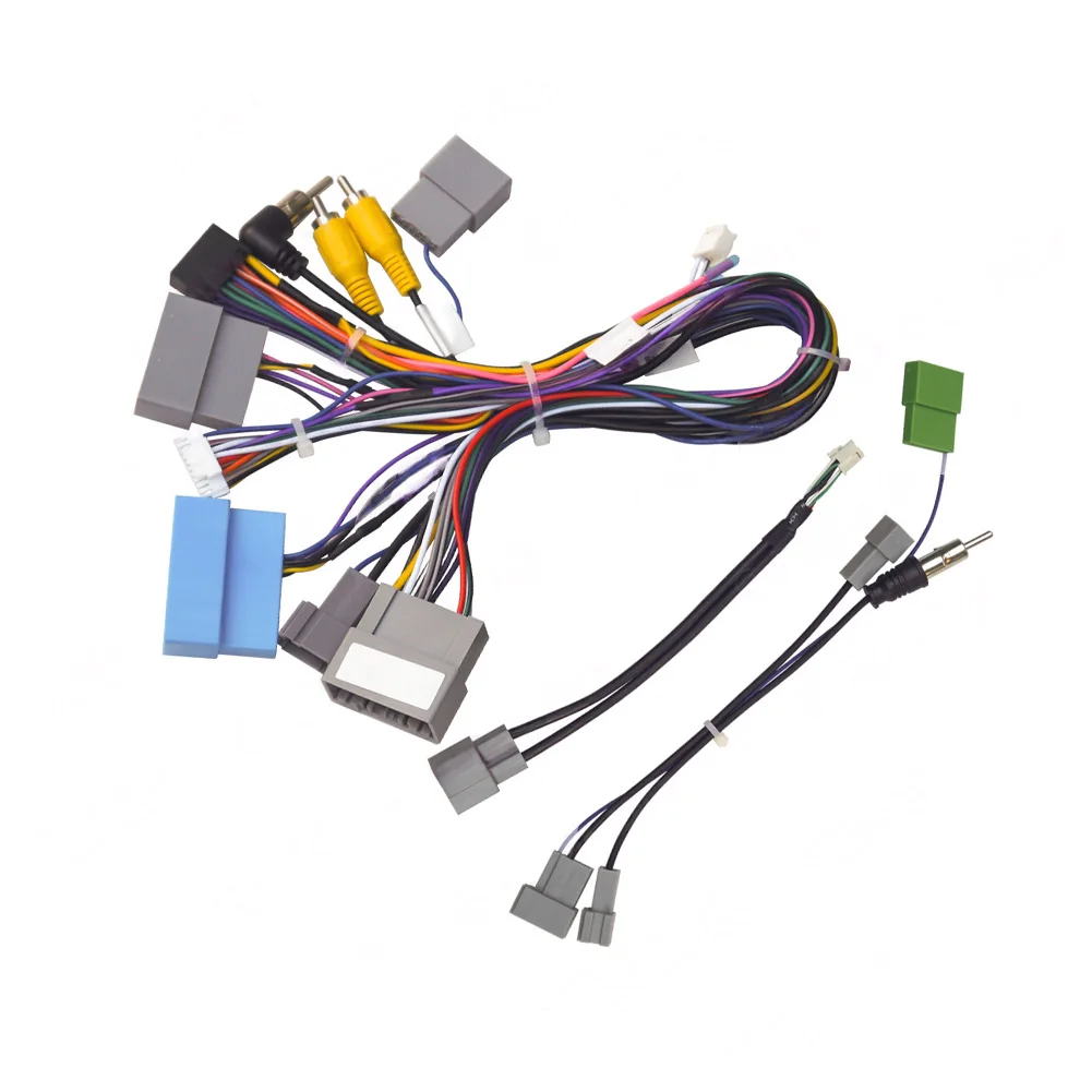 Head Unit Wiring Harness Plug-and-play Design Retains Factory Functions Wiring Harness Black grey Connectors Head