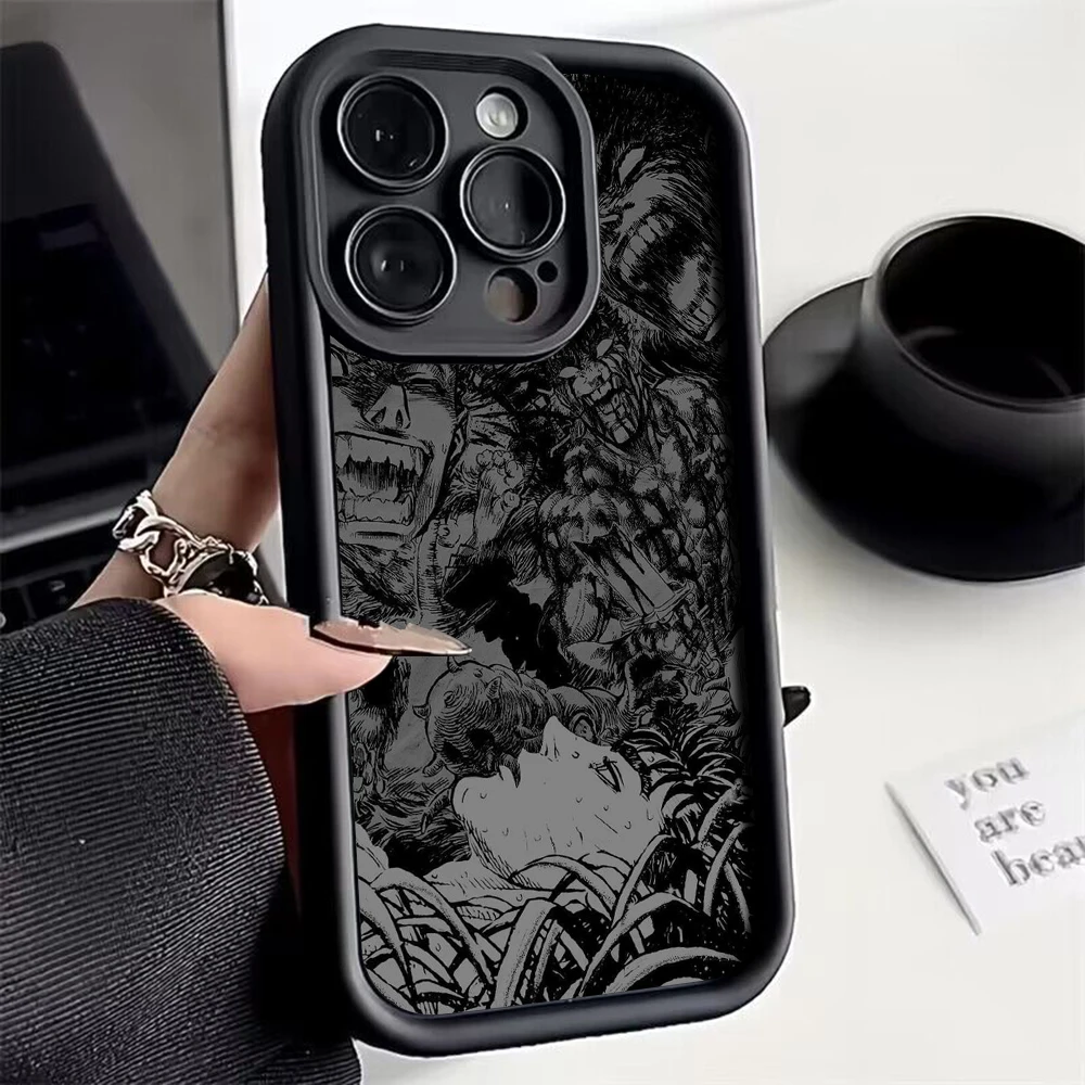 Berserk Guts Anime Phone Case For Xiaomi Redmi 9A 9C 10 10C 12 12C K30 K40 K50 Note 10 11 12 13 Pro 5G Cover