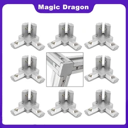 10Pcs 3-Way End Corner Bracket Connector for European Standard Aluminum Extrusion Profile 2020 3030 4040 Series Slot with Screws