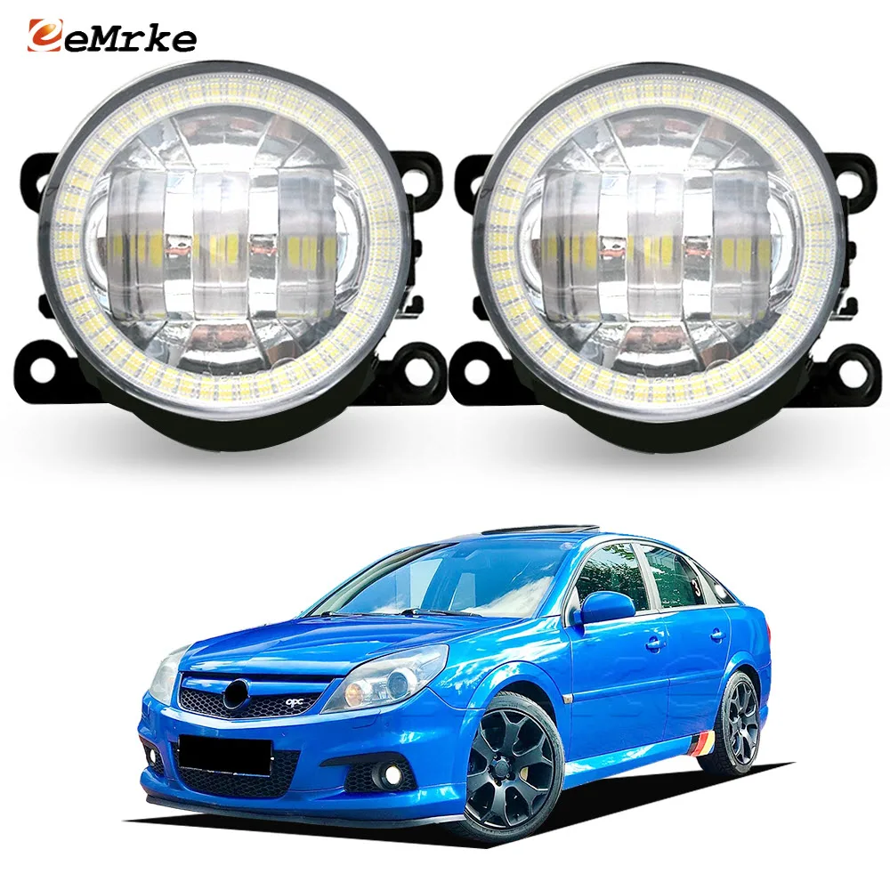 

LED Fog Lights with Projector Lens Angel Eyes DRL for Vauxhall Opel Vectra C OPC 2005-2008 Front Bumper Fog Daytime Running Lamp