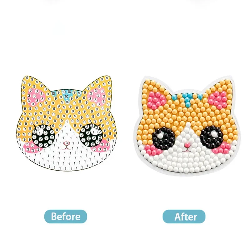 5D الأطفال اليدوية قضيب على شكل الماس اللوحة ملصقات DIY لصق صغير الكرتون الحيوان يونيكورن الفتيات الفتيان الطلاء الحرف #2